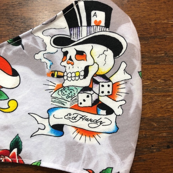 Custom Made Other - HP Adult Ed Hardy Calavera Unisex Shaped Mask Wash